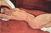 Amedeo Modigliani Liegender Akt mit hinter dem Kopf verschrankten Armen oil